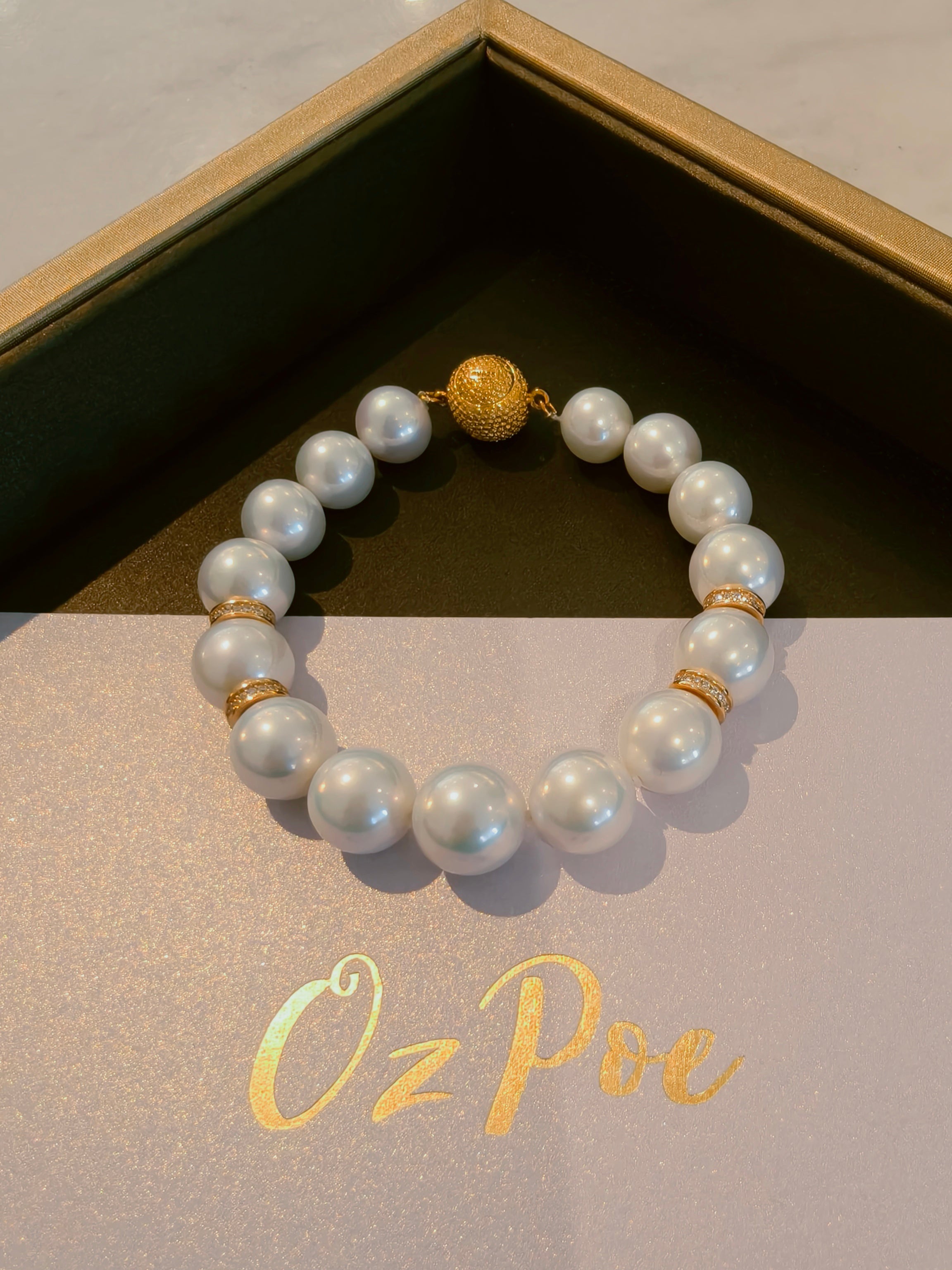 Arctic Silk Pearl Bracelet 18K Gold Vermeil