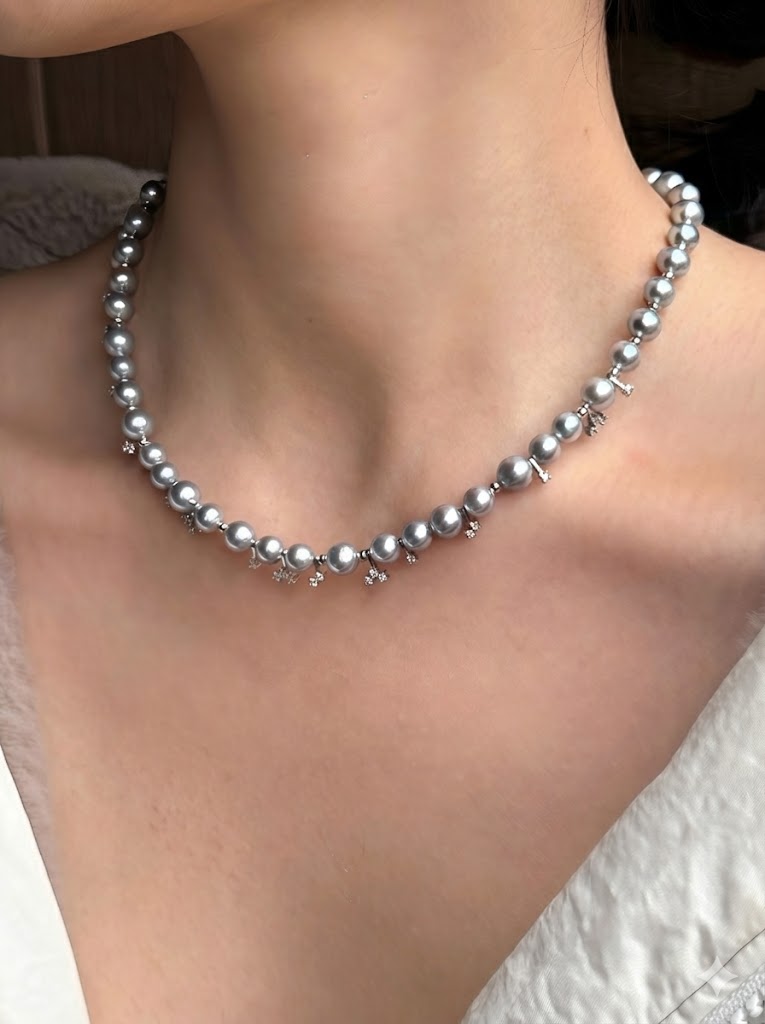 Midnight Star Akoya Pearl Strand Necklace