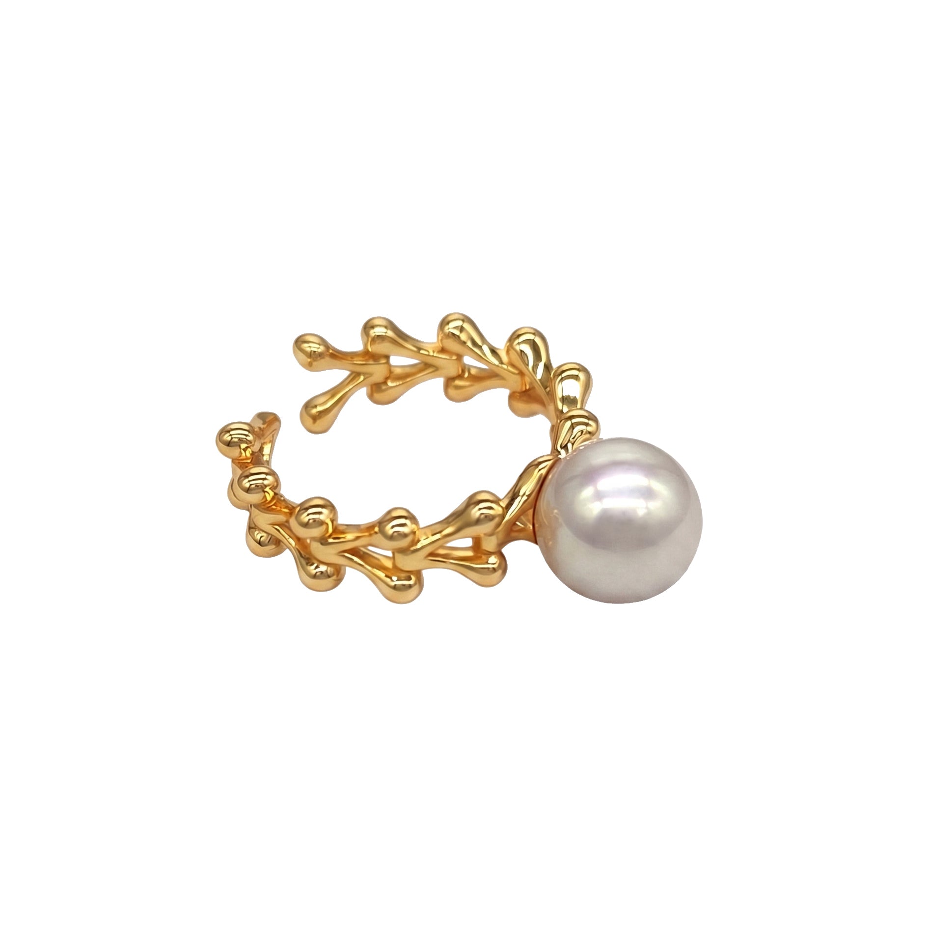 The Branch & Bloom Pearl Ring 18K Gold Vermeil