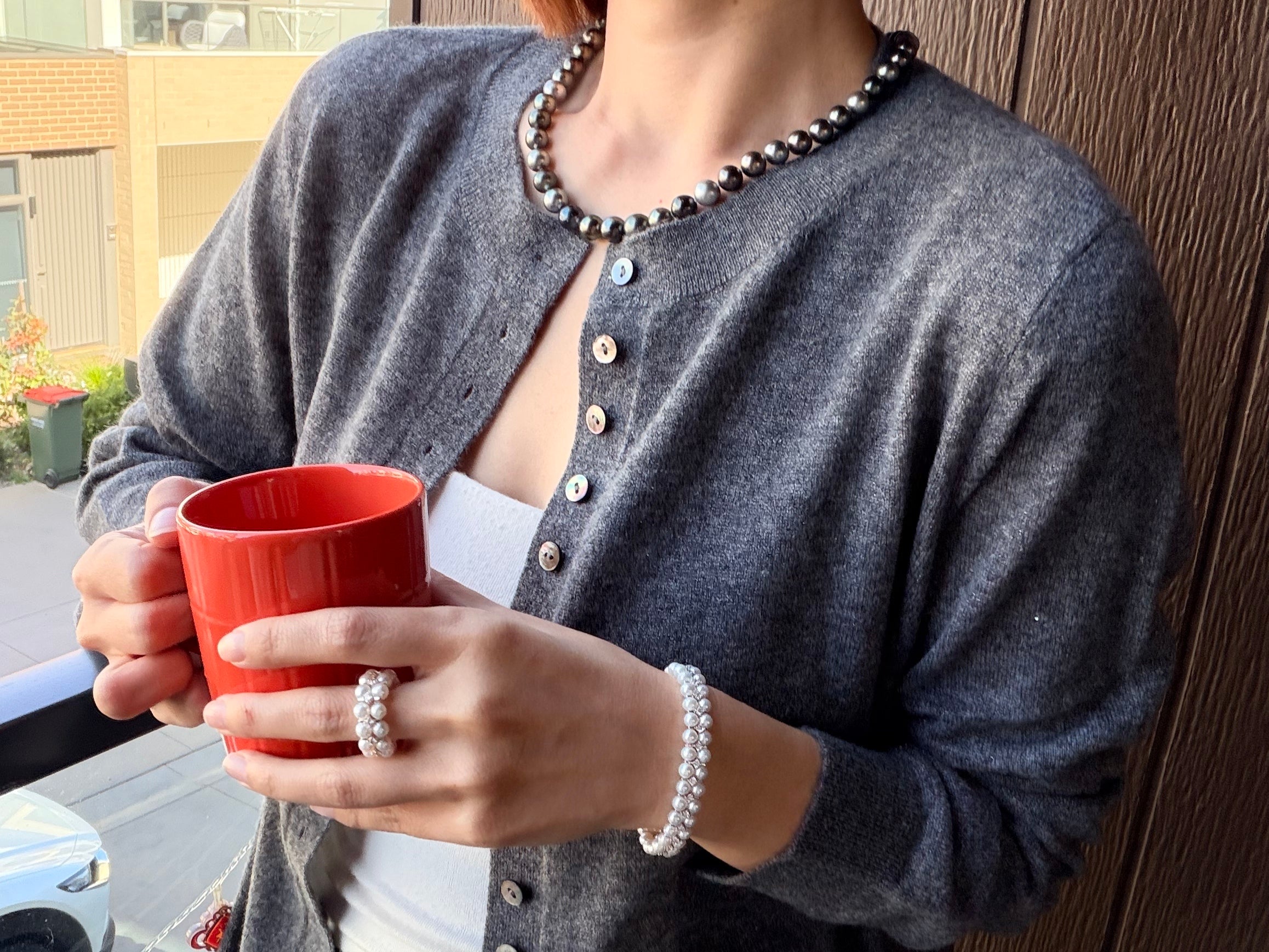 Morandi Iridescent Tahitian Pearl Strand Necklace