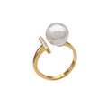 The Aurora Minimalist Pearl Ring 18K Gold Vermeil
