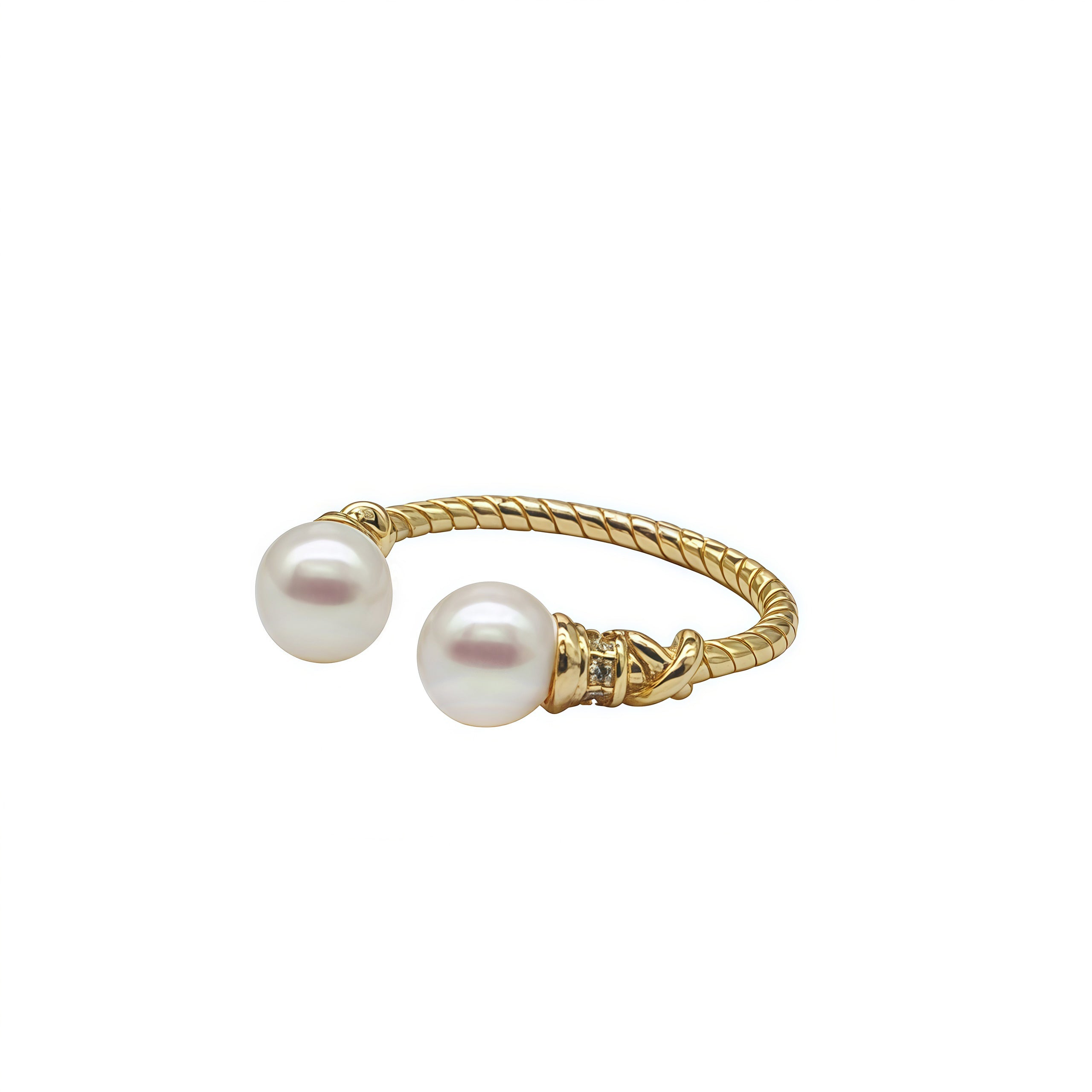 Duetto Lume Pearl 18K Gold Vermeil Ring