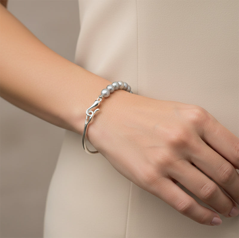 The Tidal  Akoya Pearl Bangle