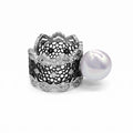 The Midnight Lace Pearl Ring