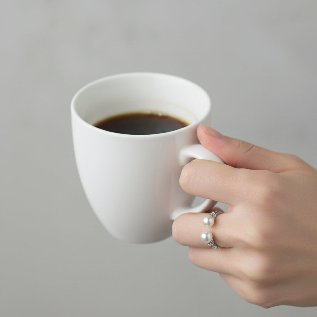 Duetto Lume Pearl Silver Ring