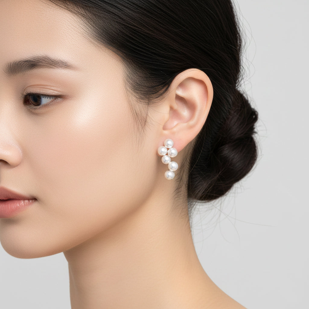 Lumière Grape Pearl Earrings