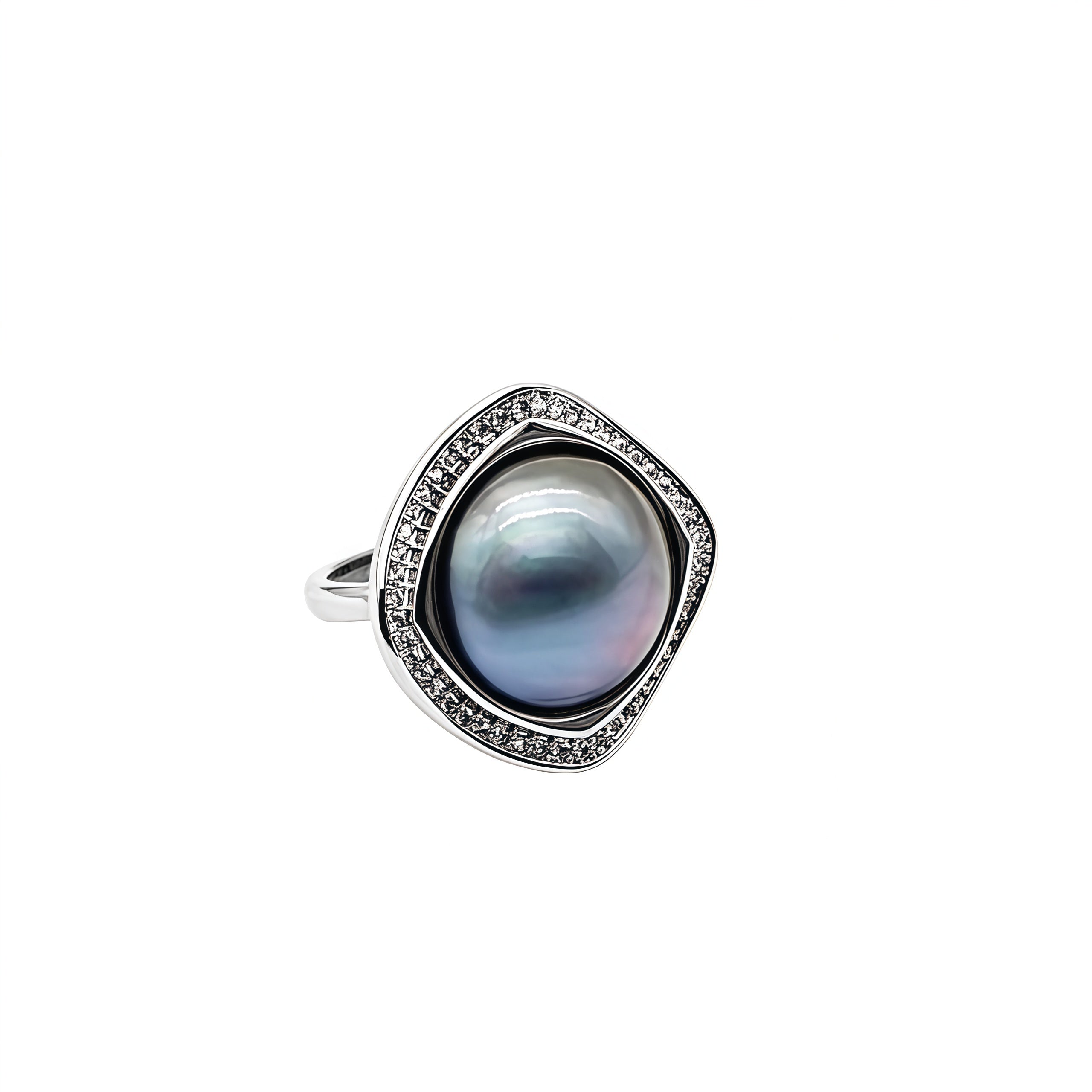 Ocean Veil Mabe Pearl Ring