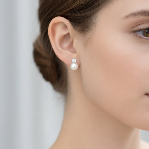 Classic Pure Elegance Pearl Studs Earrings