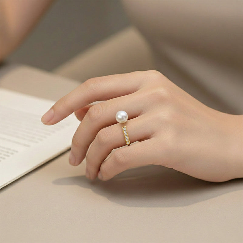 Ever Pearl Ring 18K Gold Vermeil