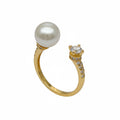 Brilliance Pearl Ring 18K Gold Vermeil