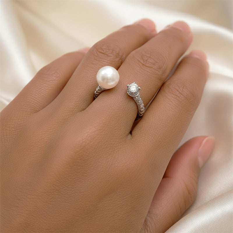 Brilliance Pearl Ring Sterling Silver