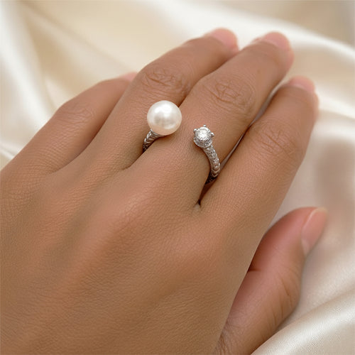 Brilliance Pearl Ring Sterling Silver