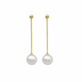 Dew Pearl Drop Earrings 18K Gold Vermeil