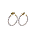 Petite Pearl Crescent 18K Gold Vermeil Earring