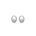 Halo Oval Pearl Studs