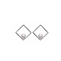 Halo Square Pearl Studs