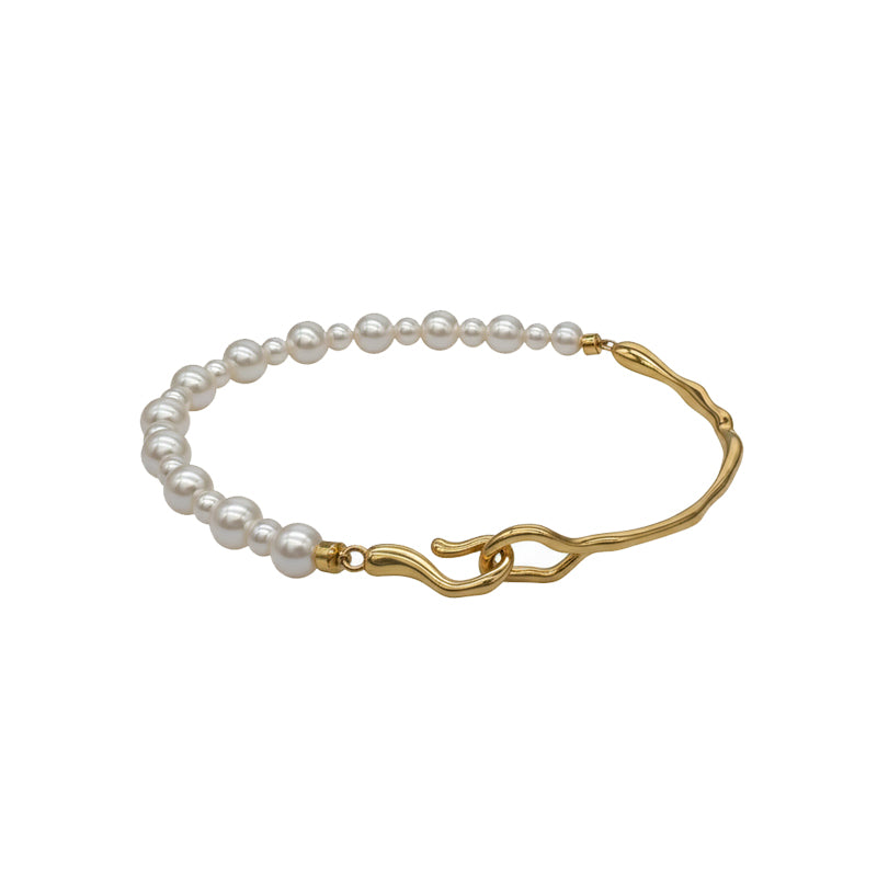 The Tidal Pearl Bangle 18K Gold Vermeil
