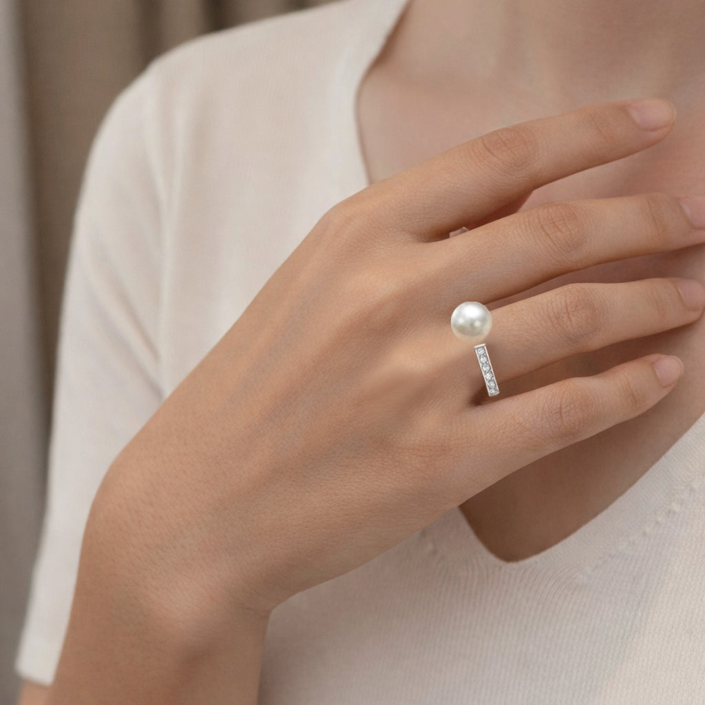 Ever Pearl Ring Sterling Silver