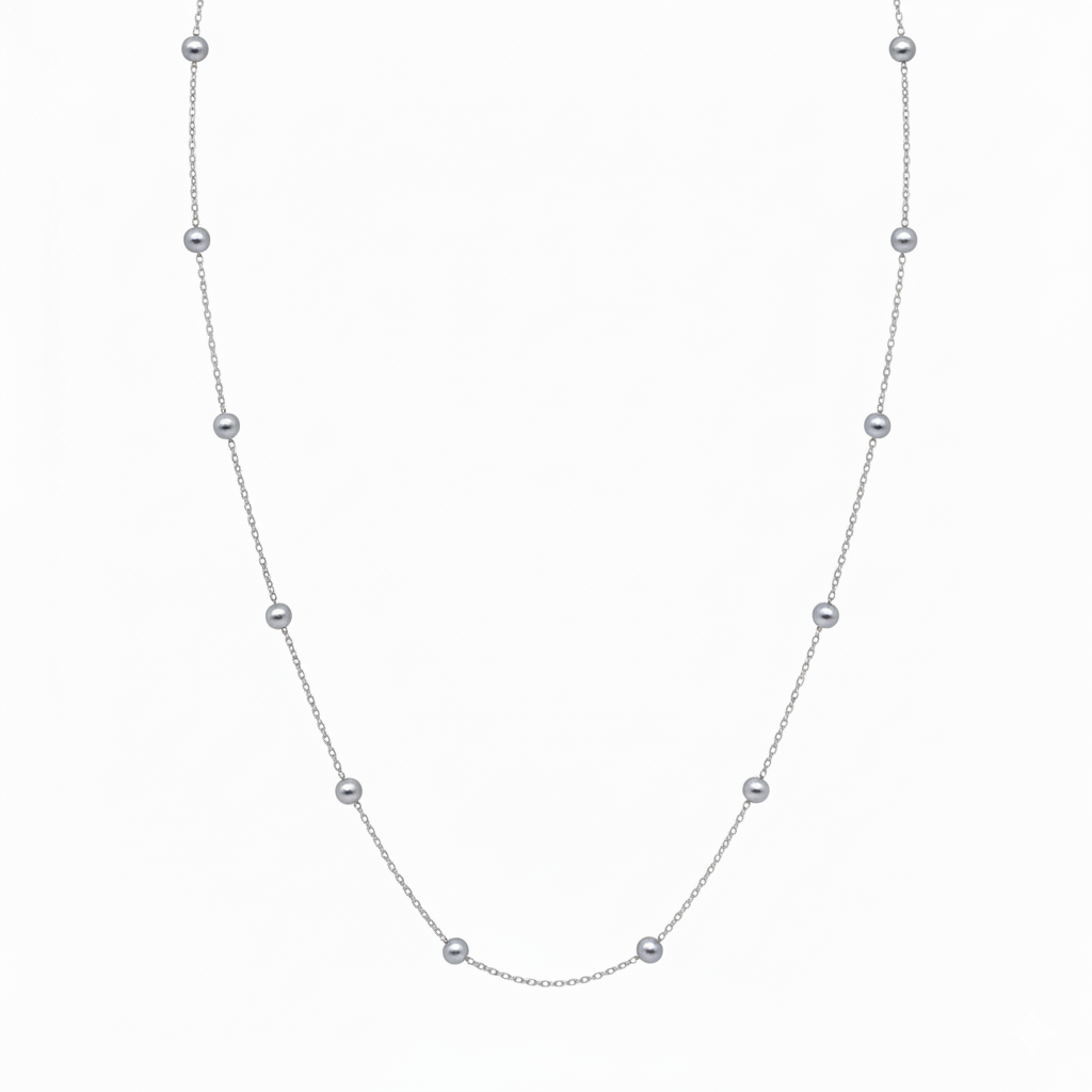 Petite Pearl Short Chain Necklace
