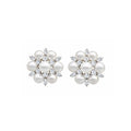 Frosted Pearl Snowflake Studs