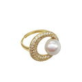 Luna Crest Pearl Ring 18K Gold Vermeil