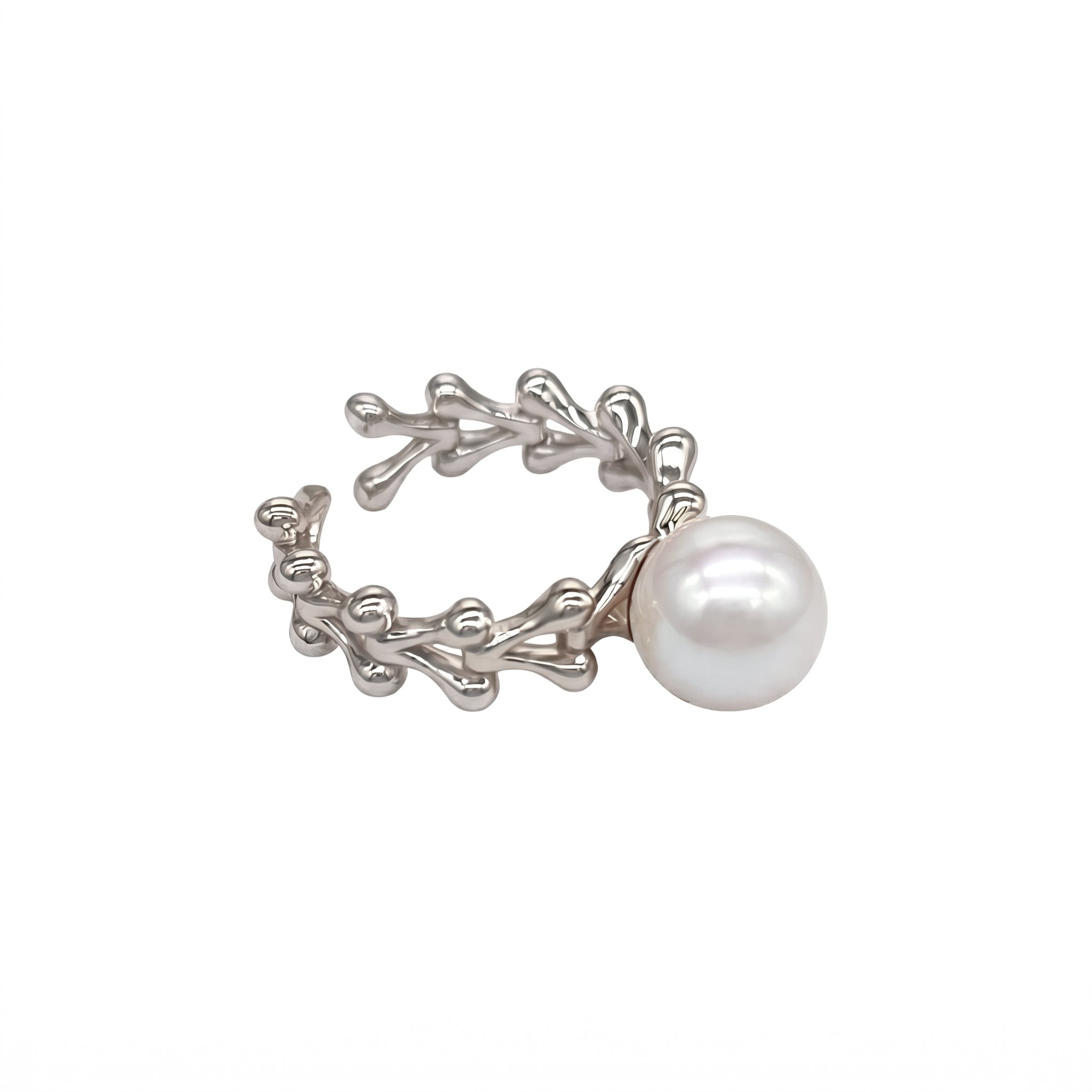 The Branch & Bloom Pearl Ring Silver