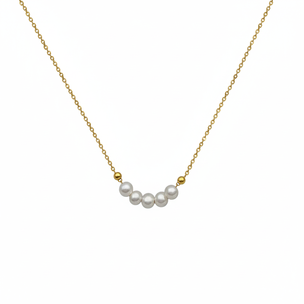 The Joya Smile Pearl Necklace 18K Gold Vermeil