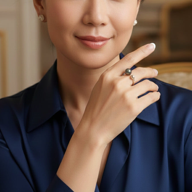 Mirror of Seas Pearl Ring