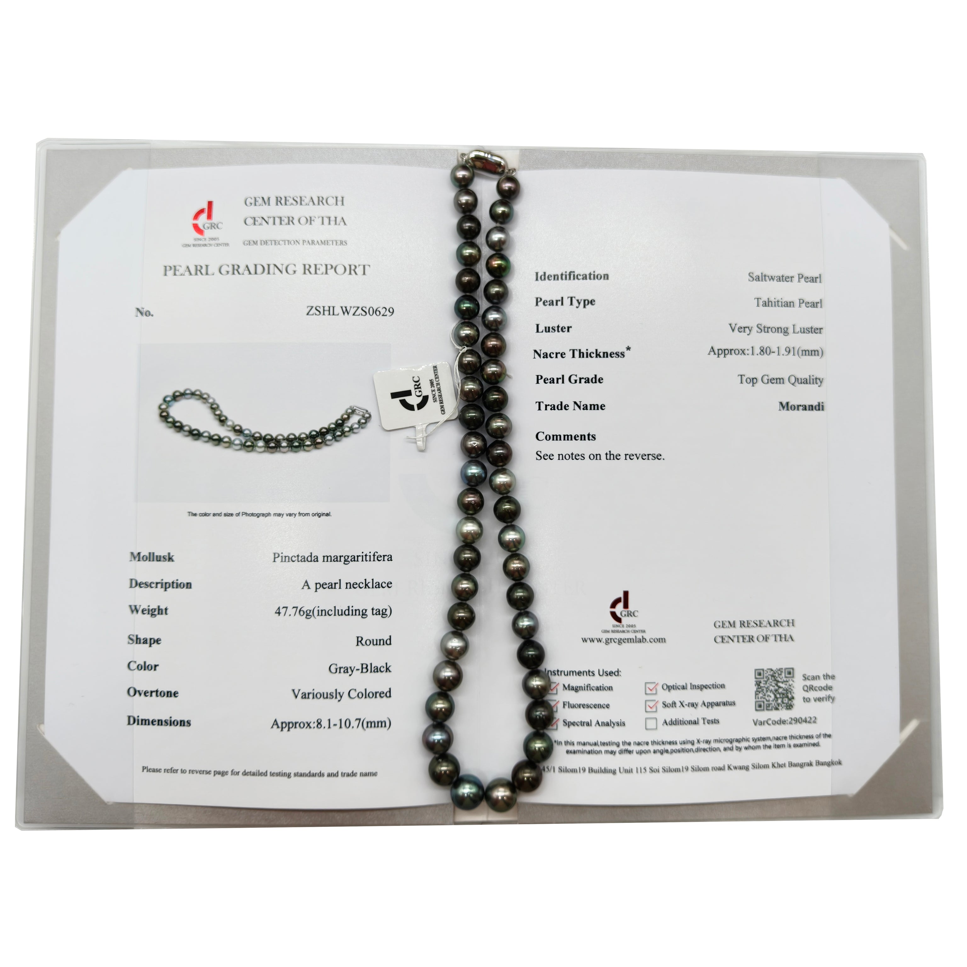 Morandi Iridescent Tahitian Pearl Strand Necklace
